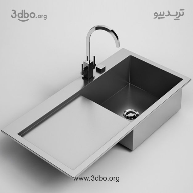 Sink 3Dmax Object- www.3dbo.org آبجکت تری دی مکس سینک ظرفشویی شماره 1
